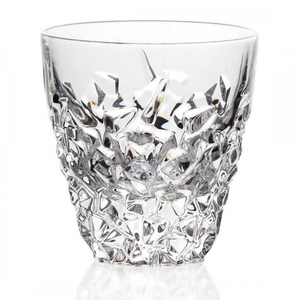 Set Of 2 Lodz Mokry Crystal Whiskey Glasses